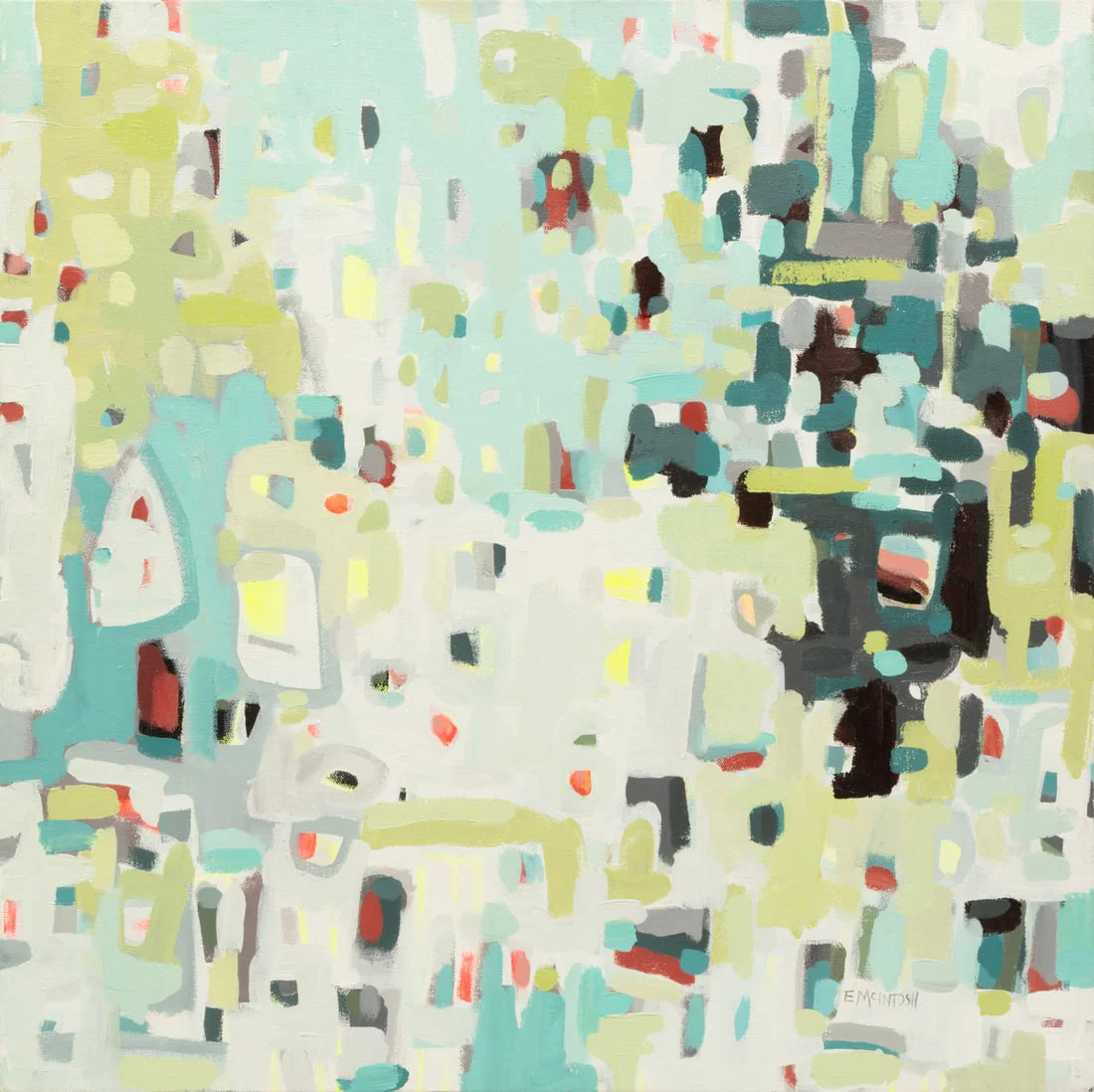 Erin McIntosh, American/Georgia 20th c., ?Flow?, acrylic on gallery-wrapped canvas