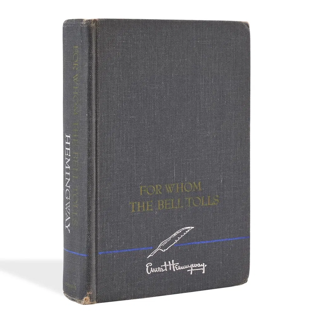 ERNEST HEMINGWAY SIGNED "FOR WHOM THE BELL TOLLS"