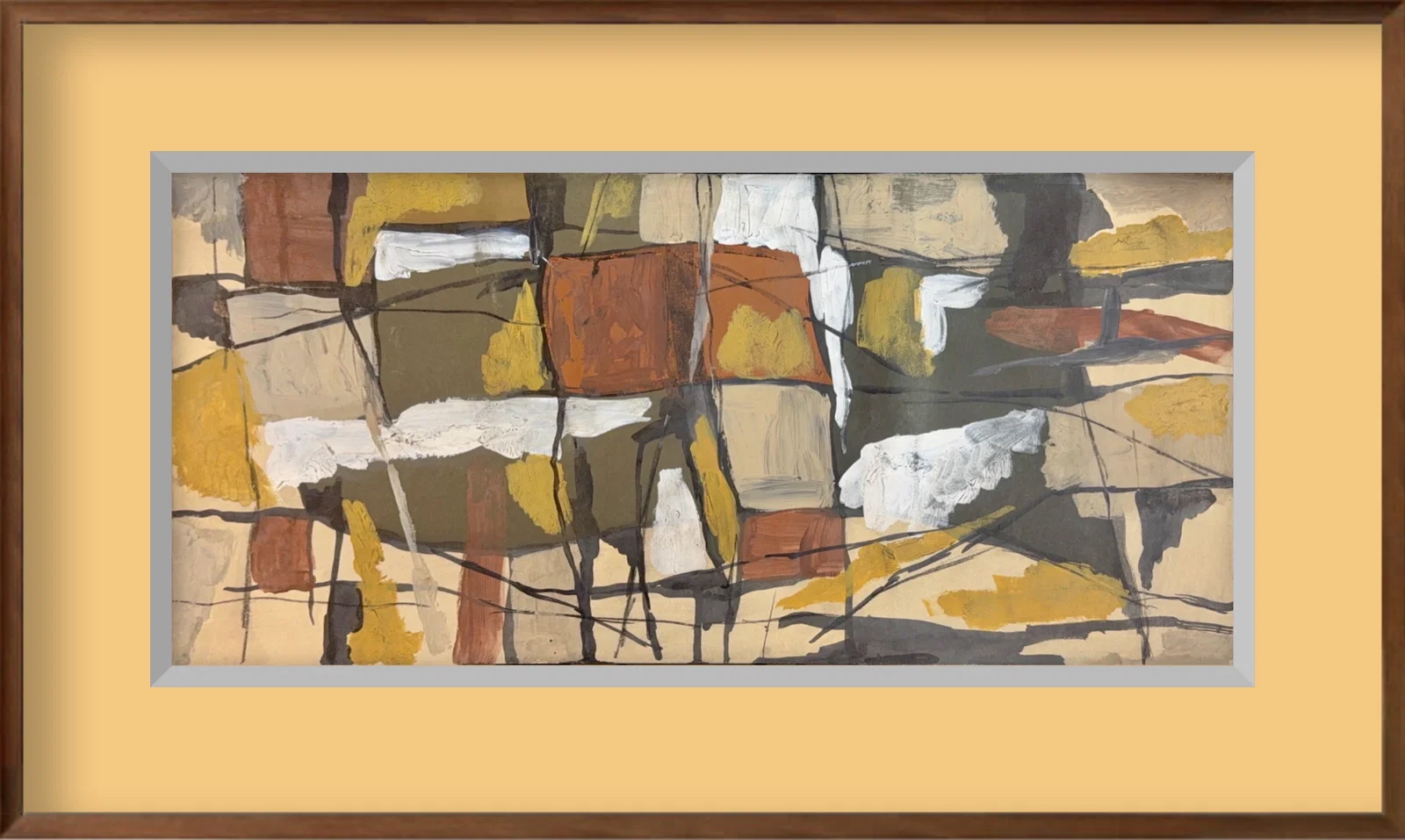 Esteban Vicente, Gouache Oil Mix Media on Cardboard, Spanish (1903 - 2001)