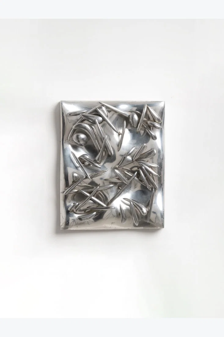 Etienne Hadju (1907-1996) Élan, 1968 High relief in polished aluminum Signed twice on the
