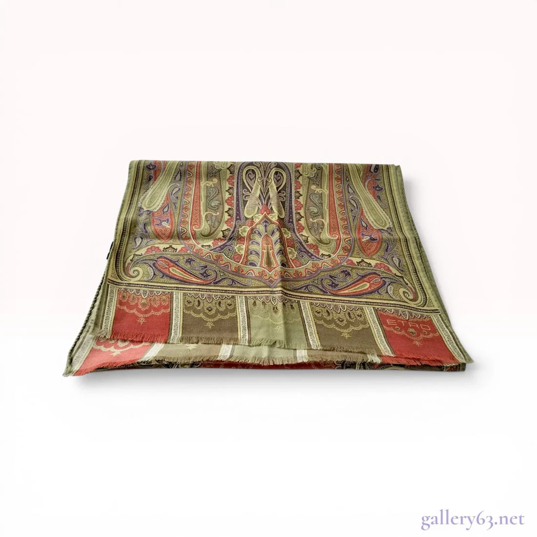 Etro Wool and Silk Blend Paisley Scarf