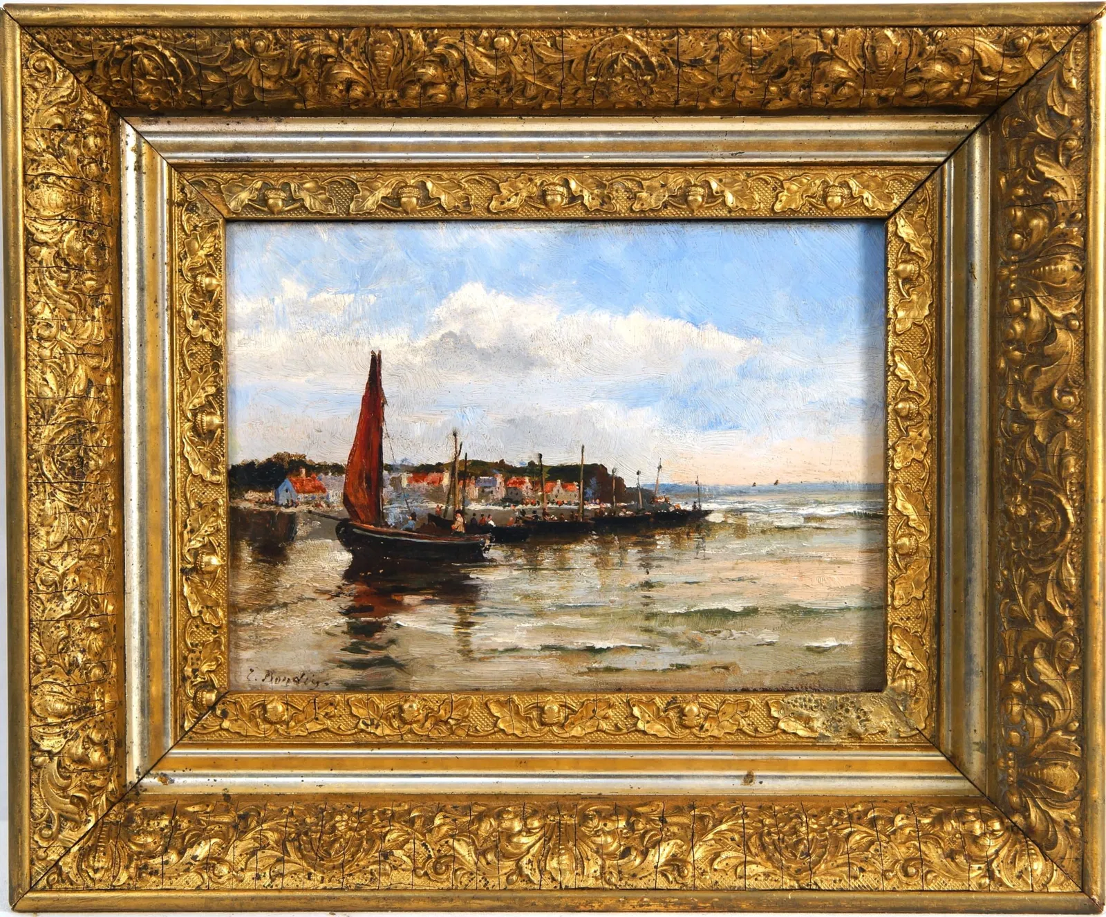 Eugene Louis Boudin (1824-1898) oil on panel