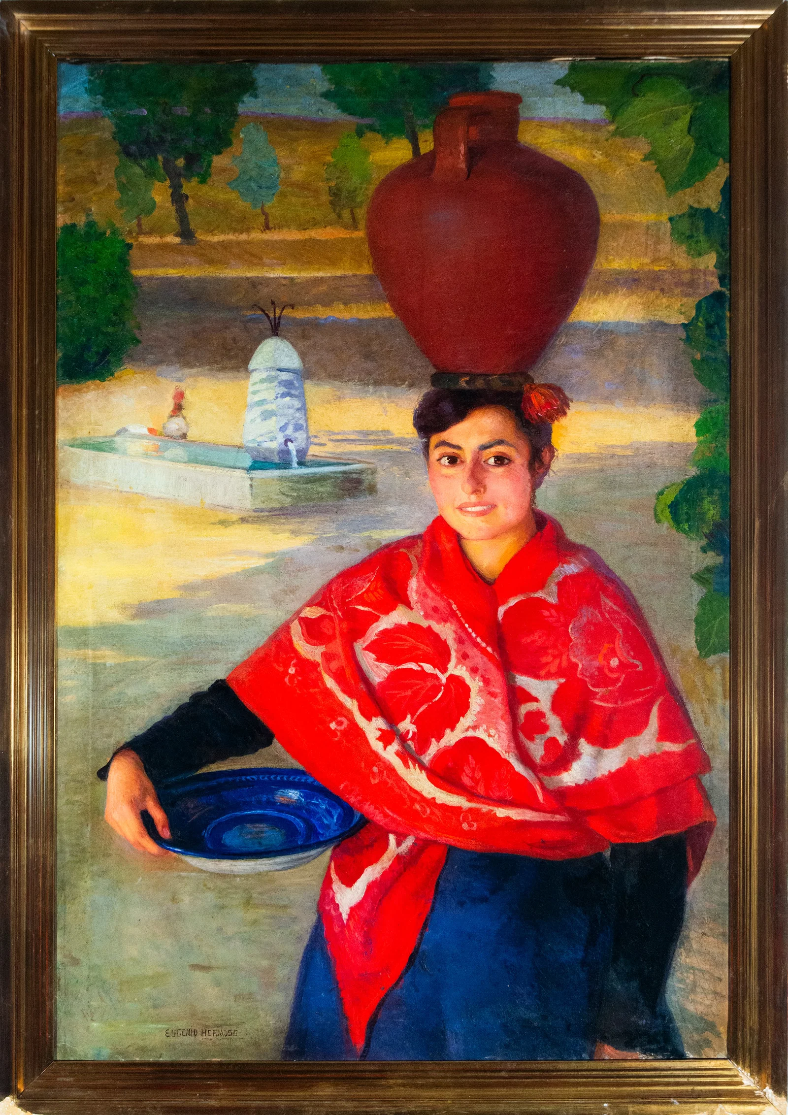 Eugenio Hermoso (1883-1963) - Lady with a Pitcher