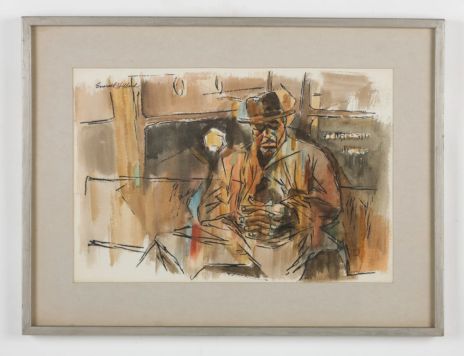 Everett Edward Hibbard (1909-1998) "Night Rider" Watercolor, 15" x 22"