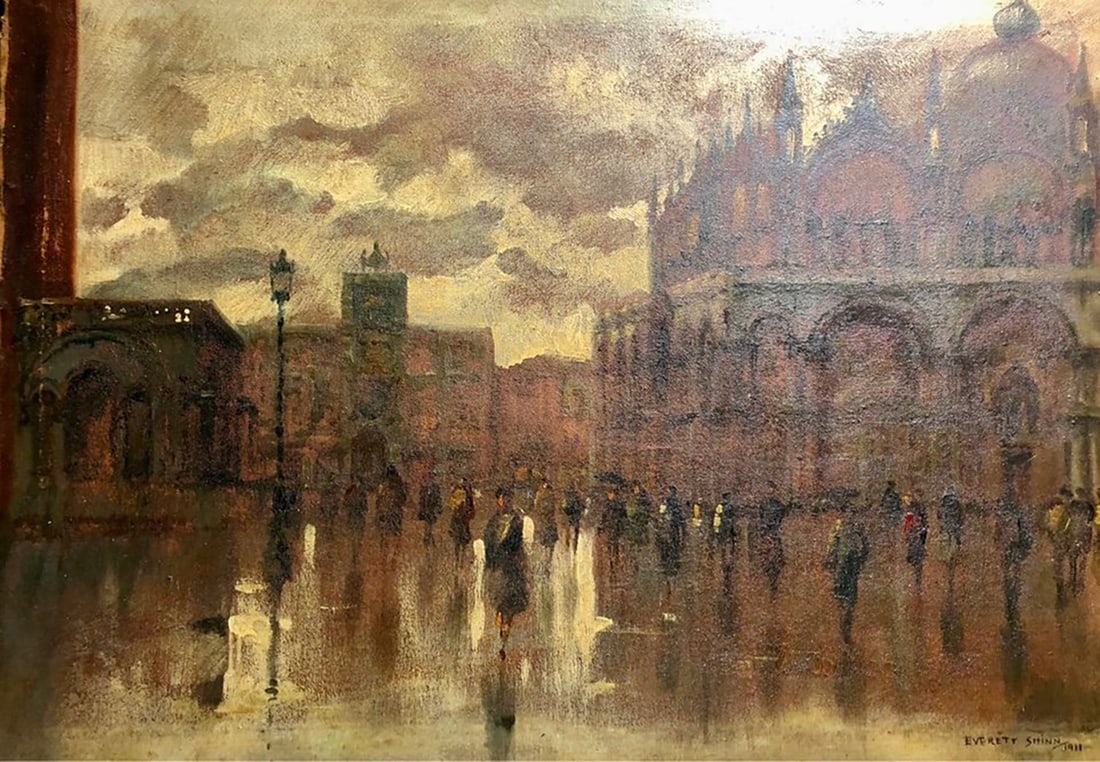 Everett Shinn (1876-1953) oil painting on canvas