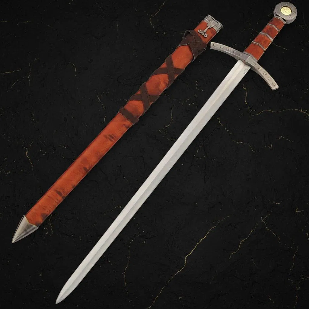 Excalibur King Arthur Fantasy Sword 23" Medieval Crusader Blade 440 Stainless Steel