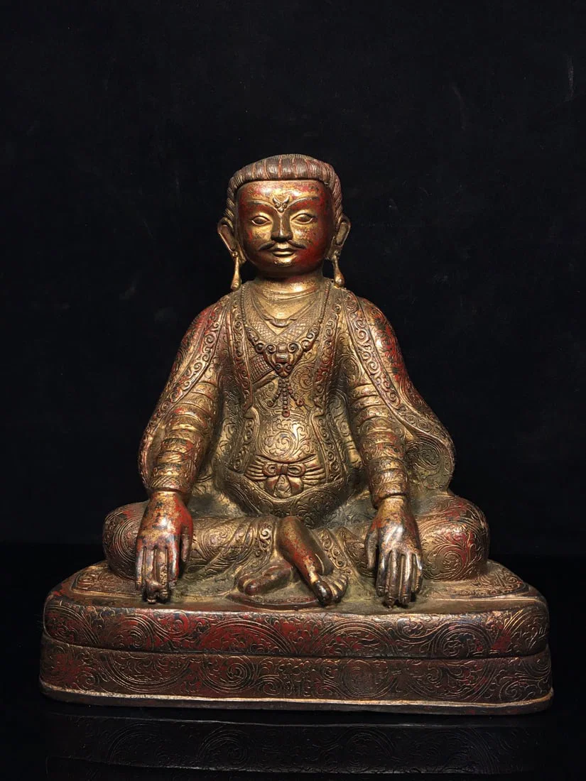 Exquisite pure copper Guru Buddha statue