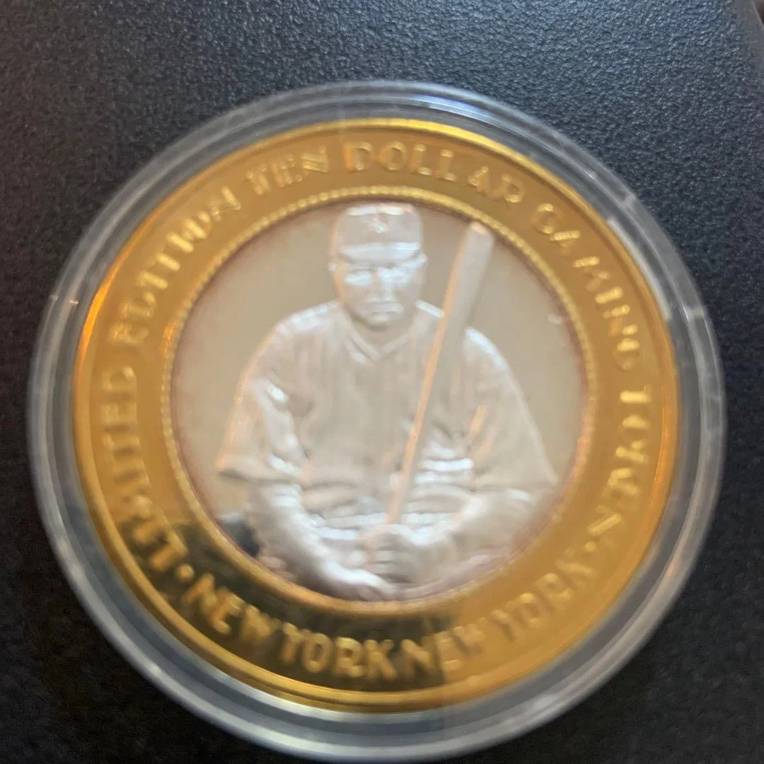 Extremely rare Baby Ruth 99.9% pure silver limited edition New York casino commemorative coin.