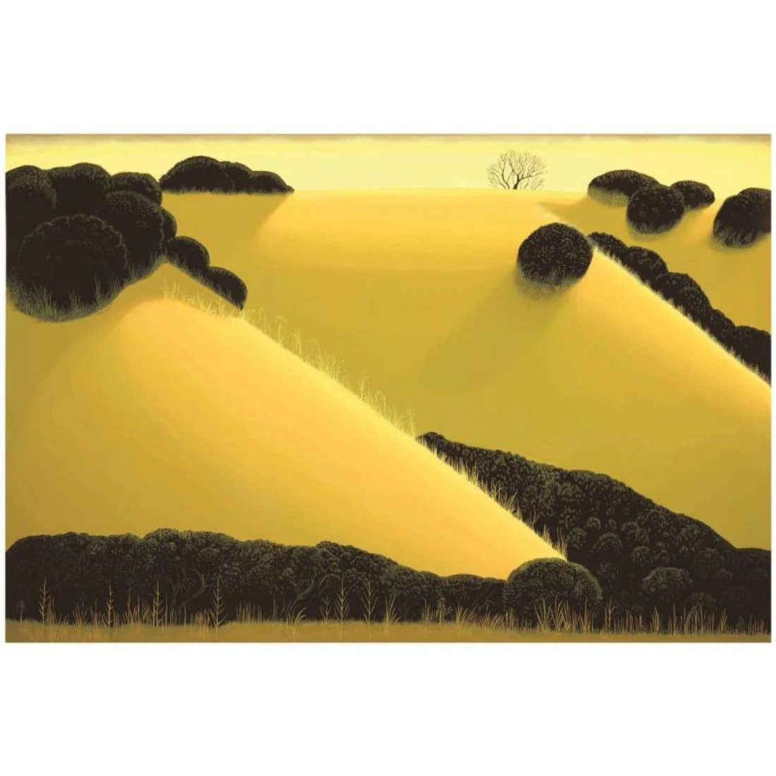 Eyvind Earle (1916-2000), "Golden Hills" Estate Limited Edition Serigraph on Paper with Certificate