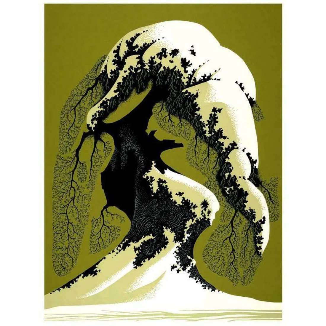 Eyvind Earle (1916-2000), "Snow Laden" Limited Edition Serigraph on Paper; Numbered & Hand Signed;