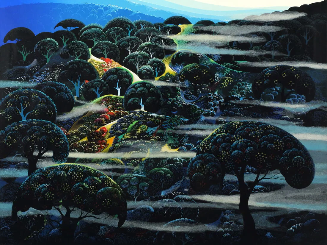 EYVIND EARLE, Serigraph Garden of Eden, Signed