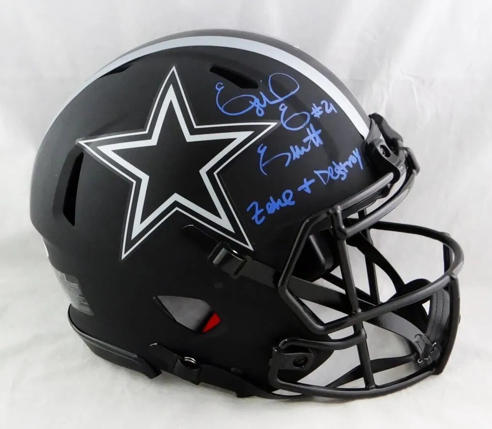 Ezekiel Elliott Autographed Dallas Cowboys Eclipse Helmet Beckett Certified