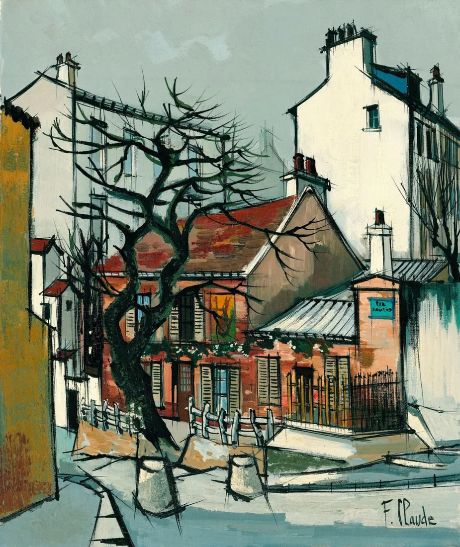 F Claude (France,20C) oil painting