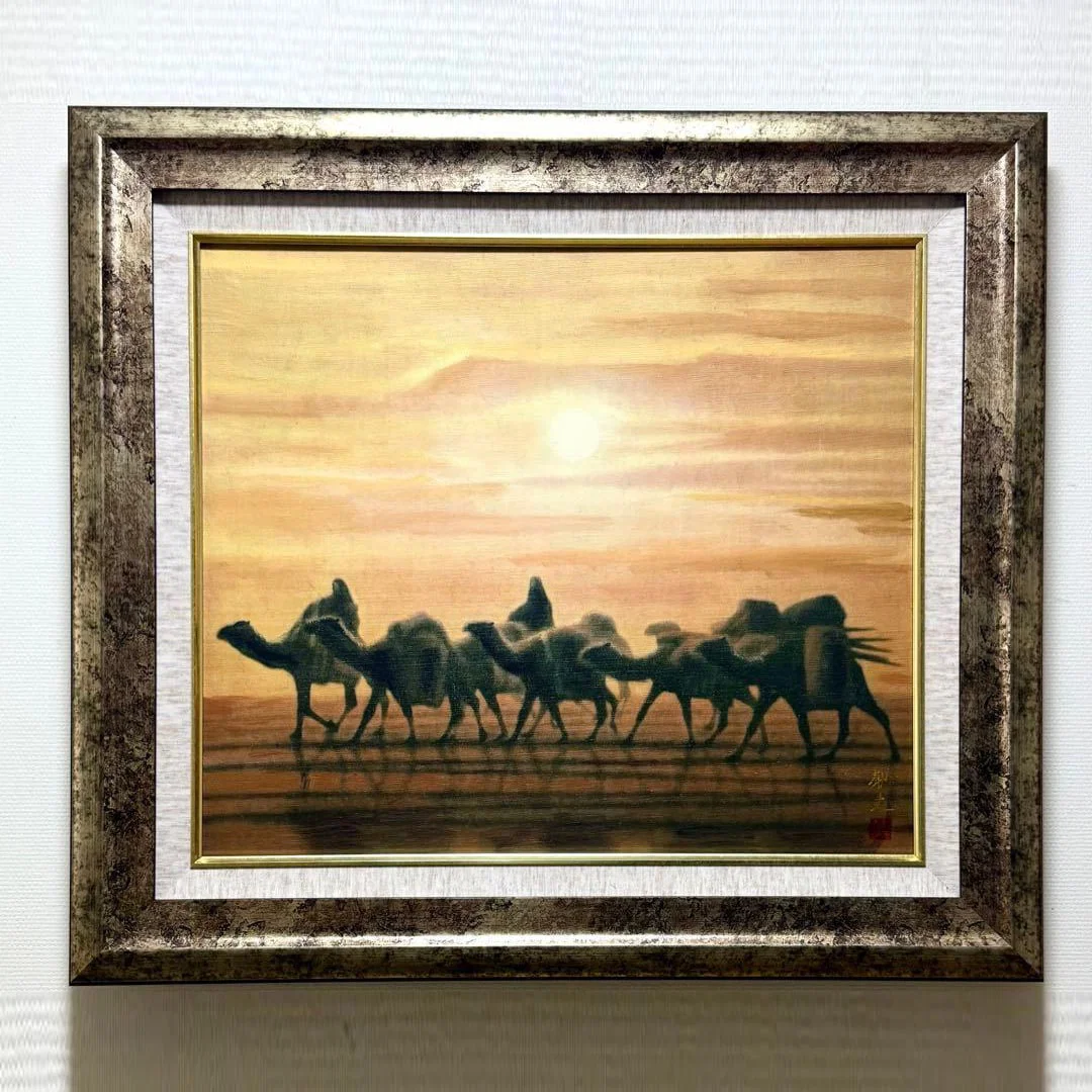 (F10 size) Hirayama Ikuo, "Ryuusa Jodo Silk Road" hand-painted / signed on the front