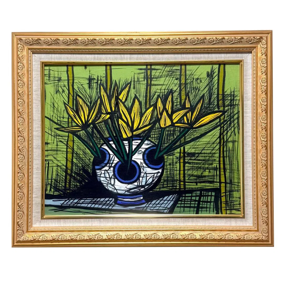 F6 size Bernard Buffet Yellow Crocus Hand Painting