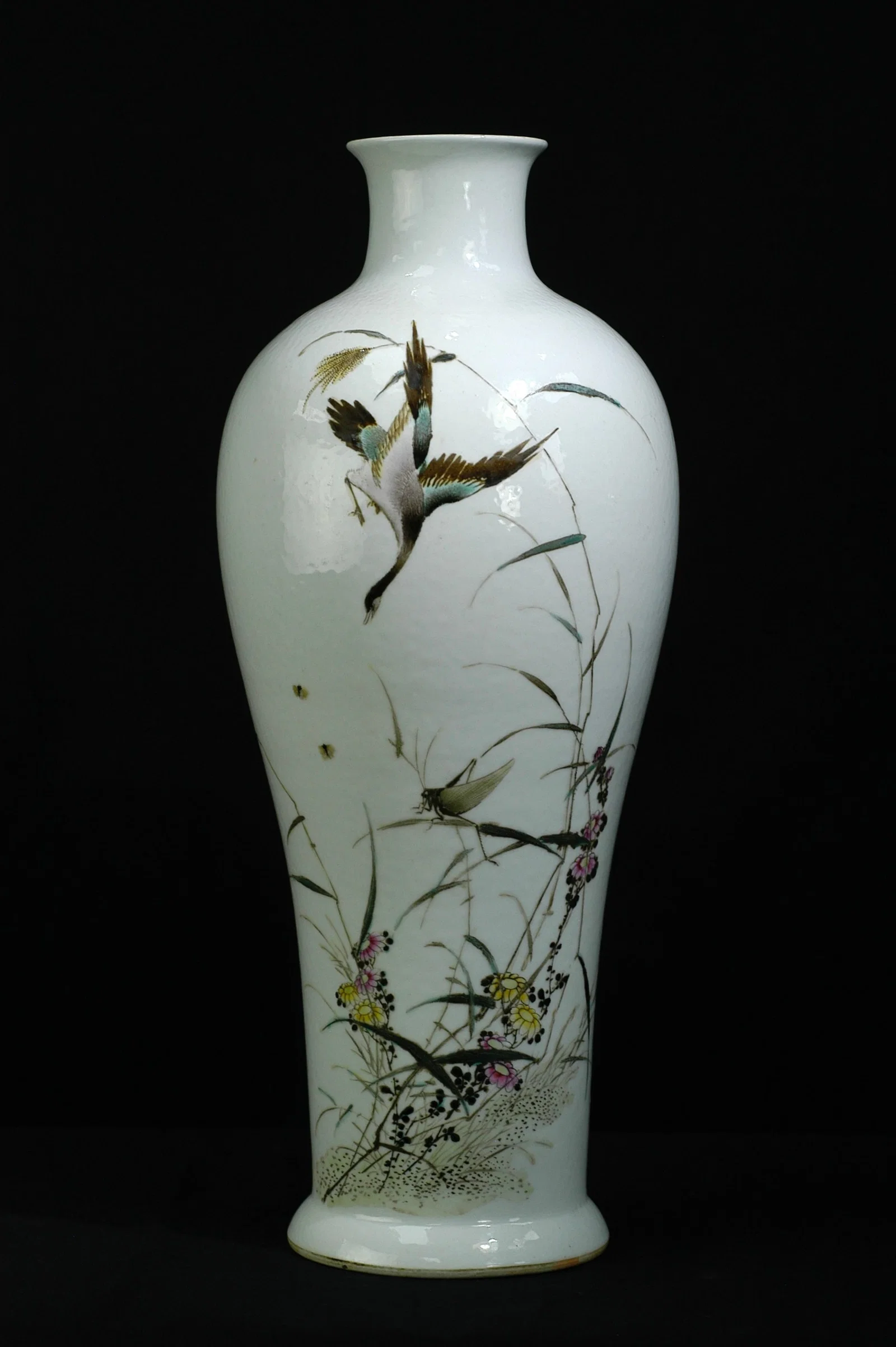 Famille Rose Bird-and-Flower Meiping (Liu Yuchen Mark)