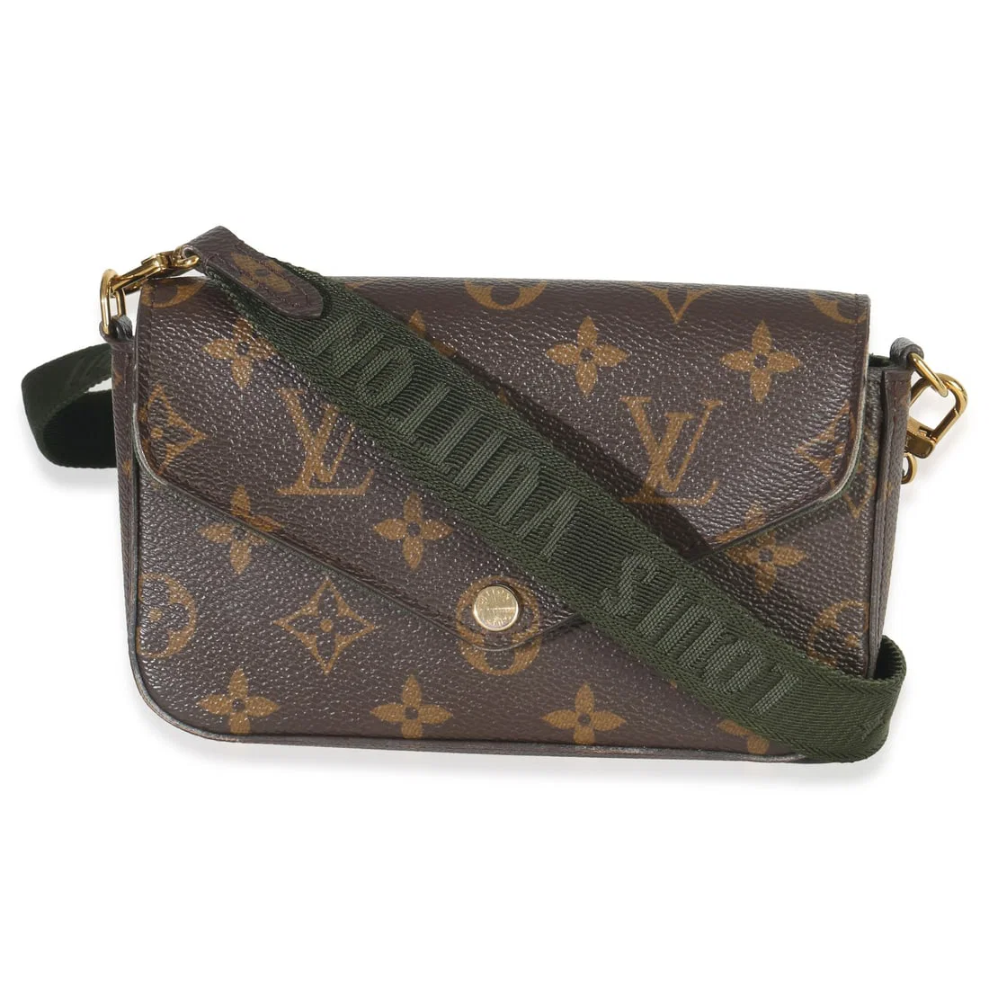 Felicie Strap & Go Crossbody in Kaki Monogram Canvas by Louis Vuitton