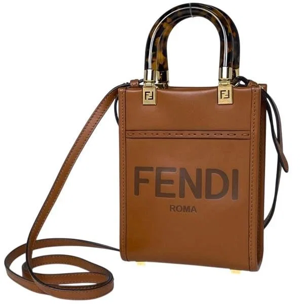 FENDI SUNSHINE SHOPPER MINI HANDBAG 2-WAY SHOULDER BAG