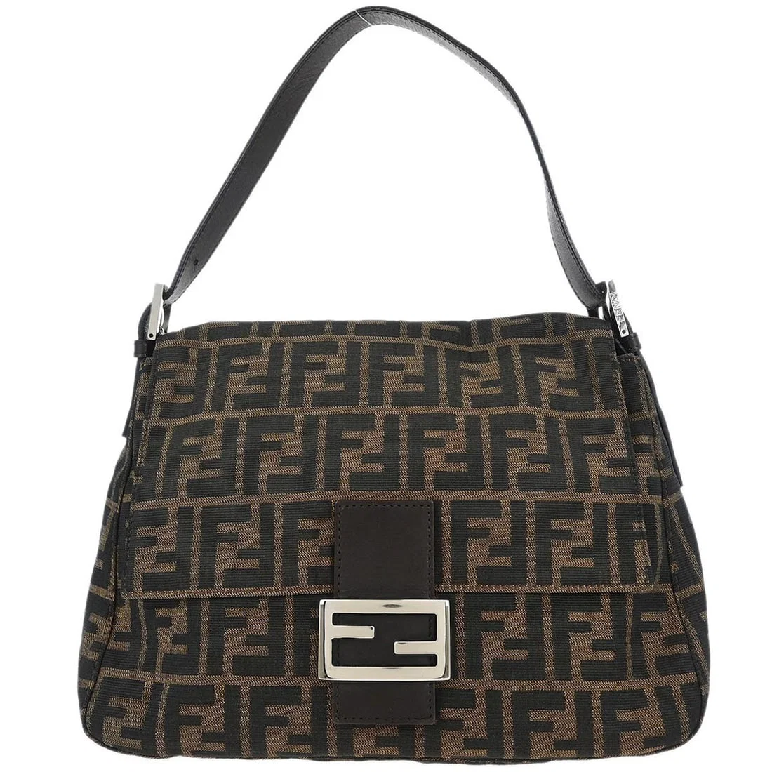 Fendi Zucca Mamma Baguette Brown Canvas Handbag 2321.2