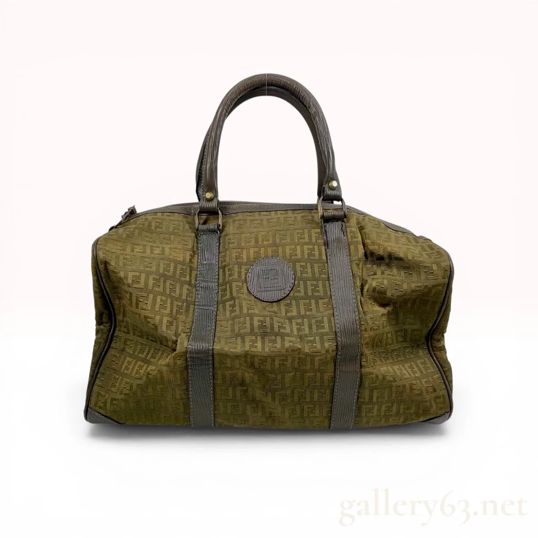 Fendi Zucca Monogram Canvas Boston Bag