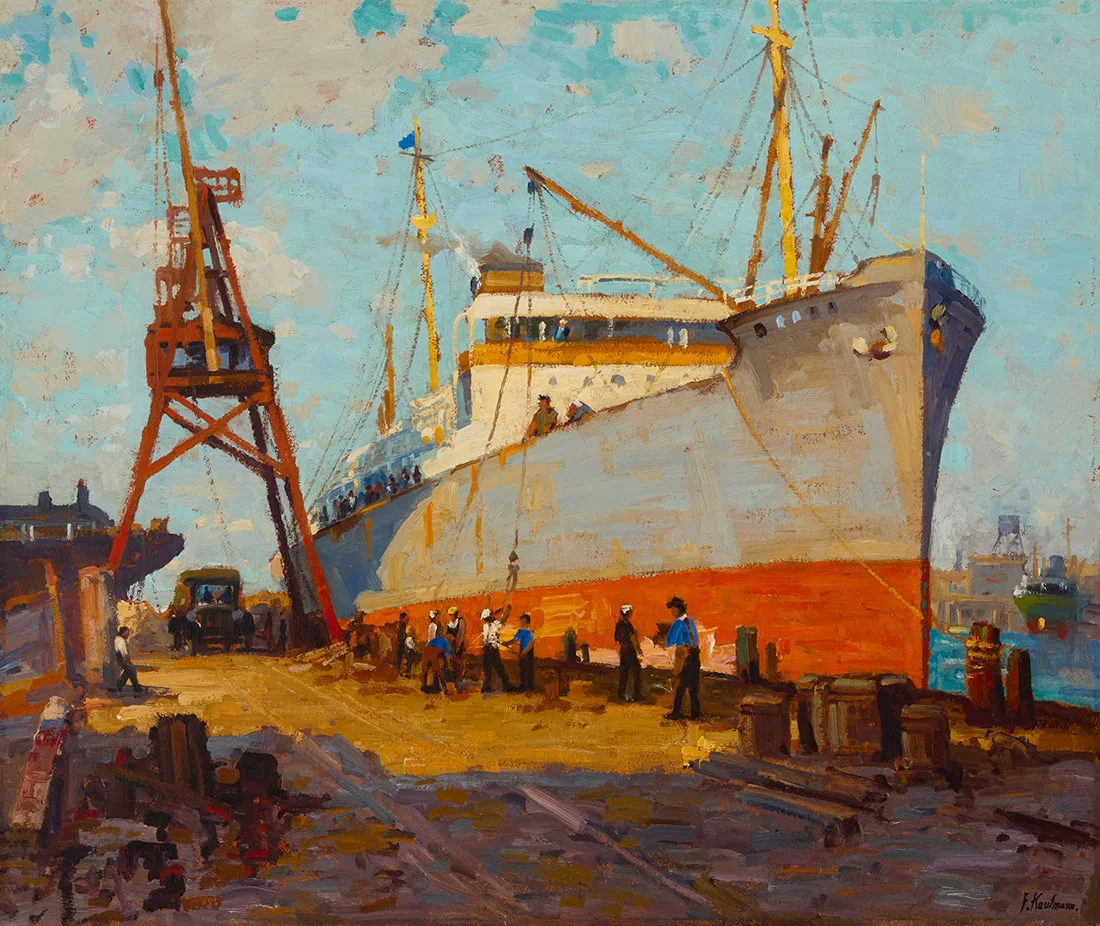 Ferdinand Kaufmann (1864-1942), "Los Angeles Harbor"