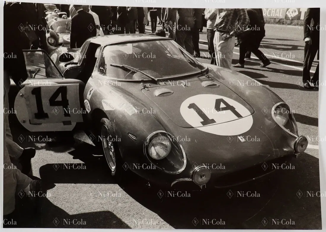 Ferrari Original B/W - Press photo 24h of Le Mans 1968