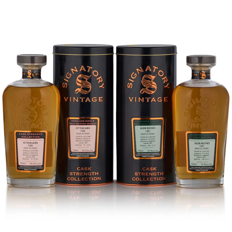 Fettercairn Signatory Vintage 30 Years Old, 1988 (1 bottle, 750ml) Glen Rothes Signatory Vintage...