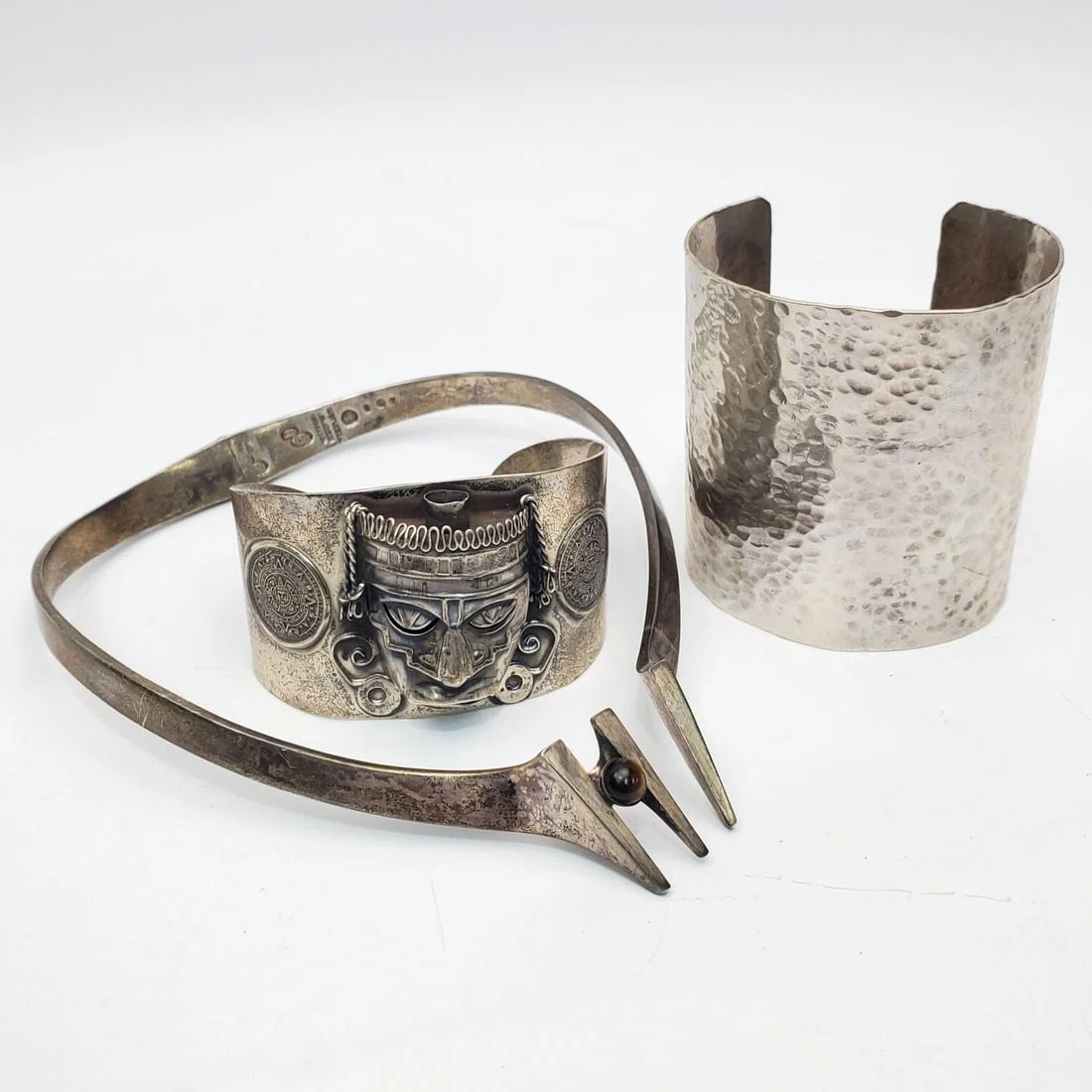 Fine Lot of 3 Sterling Silver MCM Jewelry Items