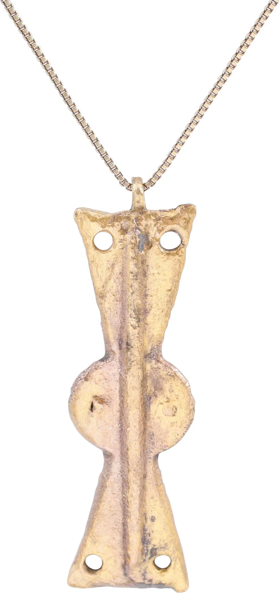FINE ROMAN LEGIONARY’S SWORD BELT MOUNT NECKLACE, LATE 4TH CENTURY AD