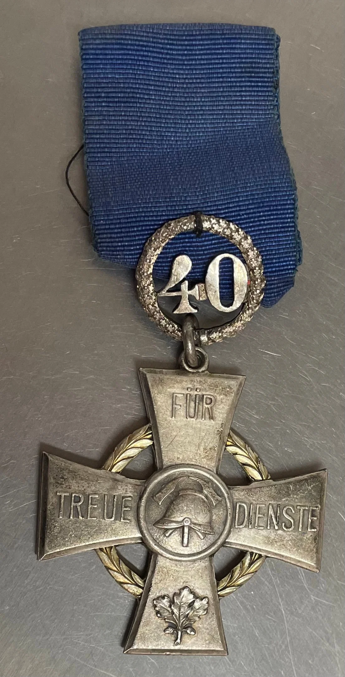 Fire Service Cross of Merit of the Württemberg State Fire Service Association - with 40-year