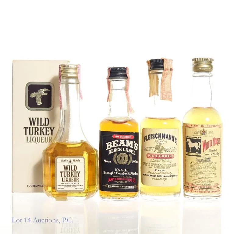 Fleischmann's Beam's Wild Turkey White Horse Minis