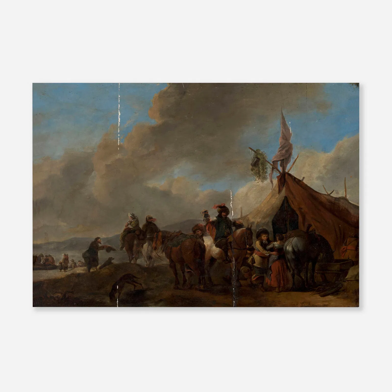 Follower of Philips Wouwerman, Dutch Camp Scene