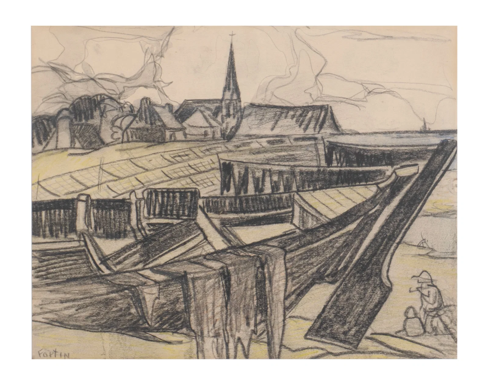 Fortin, Marc-Aurele - Port scene