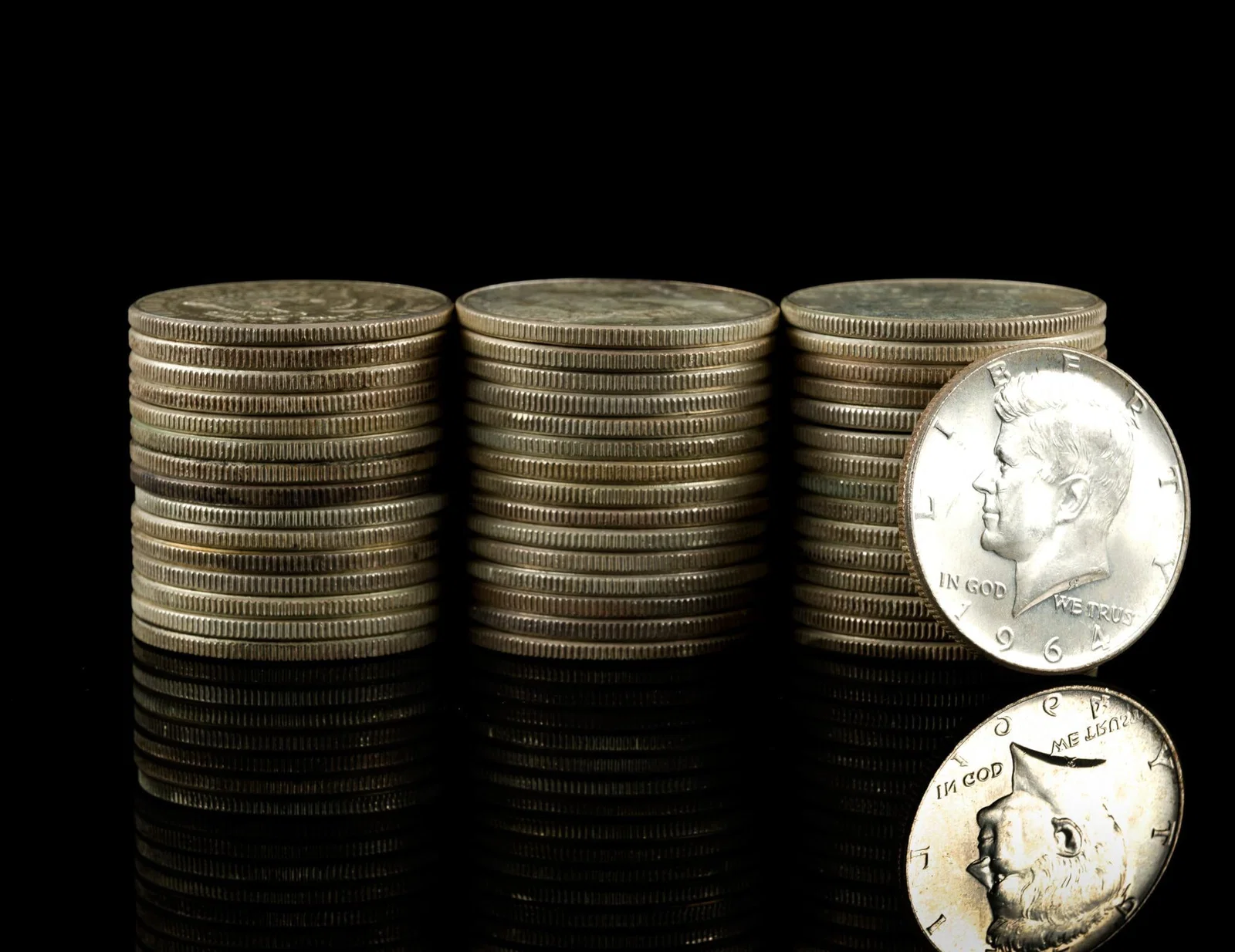 Forty Six Silver Kennedy Halves