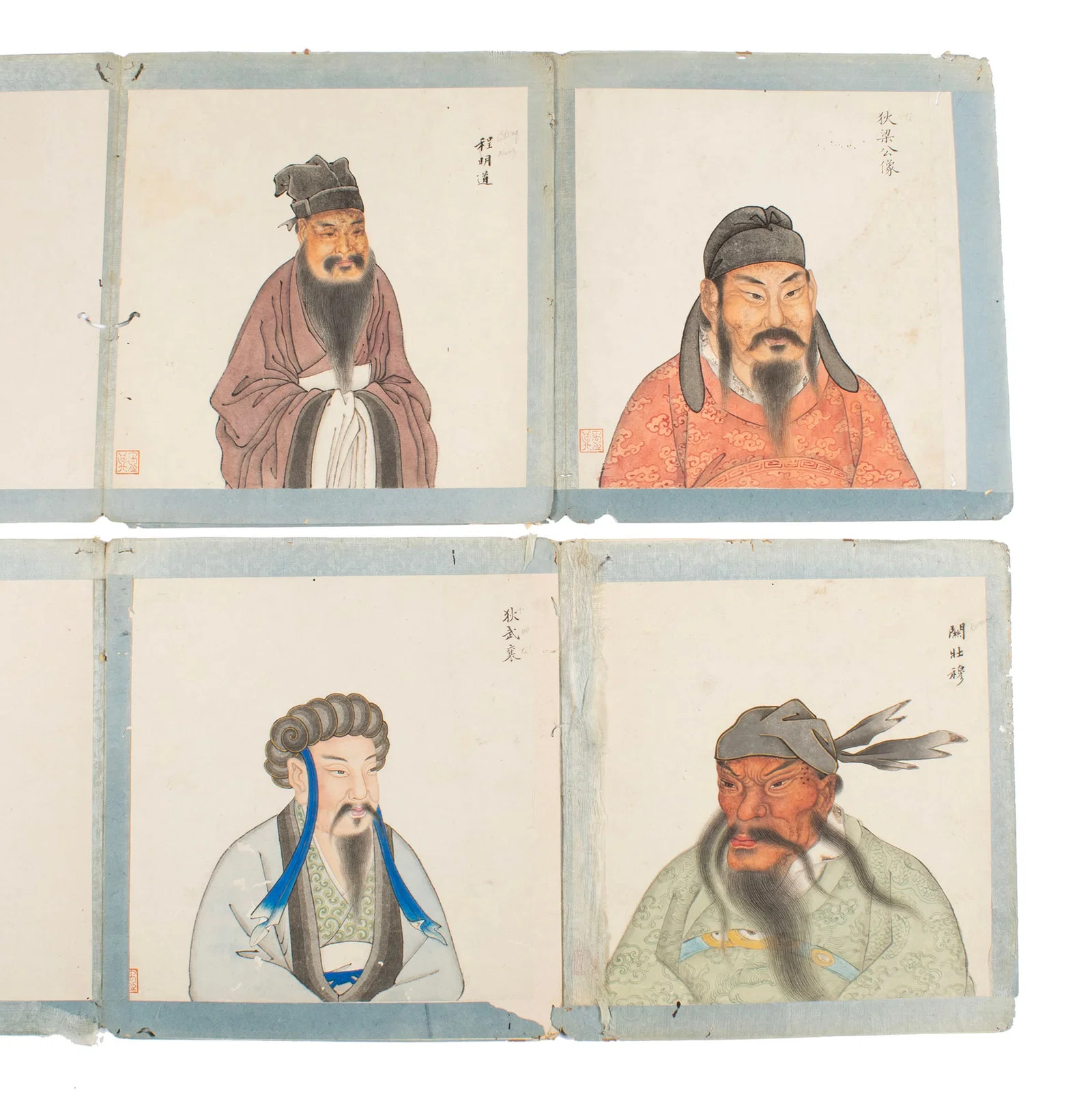 FOUR CHINESE SCHOLAR PORTRAITS
