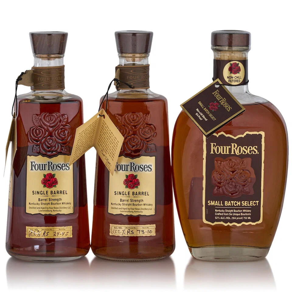 Four Roses Small Batch Select (1 bottle, 750ml) Four Roses Single Barrel (1 bottle, 750ml) Fou...