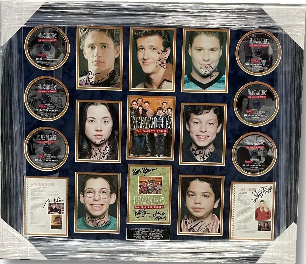 Framed 8x10 Freaks and Geeks Cast Signed Photo JSA Authenticated