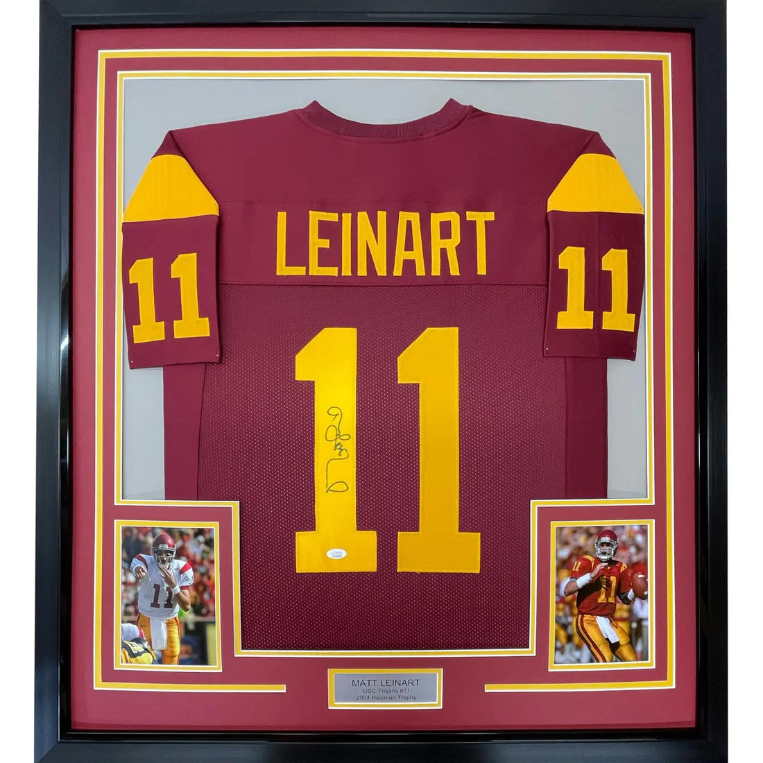 Framed Matt Leinart Signed USC Trojans Jersey with JSA Certification