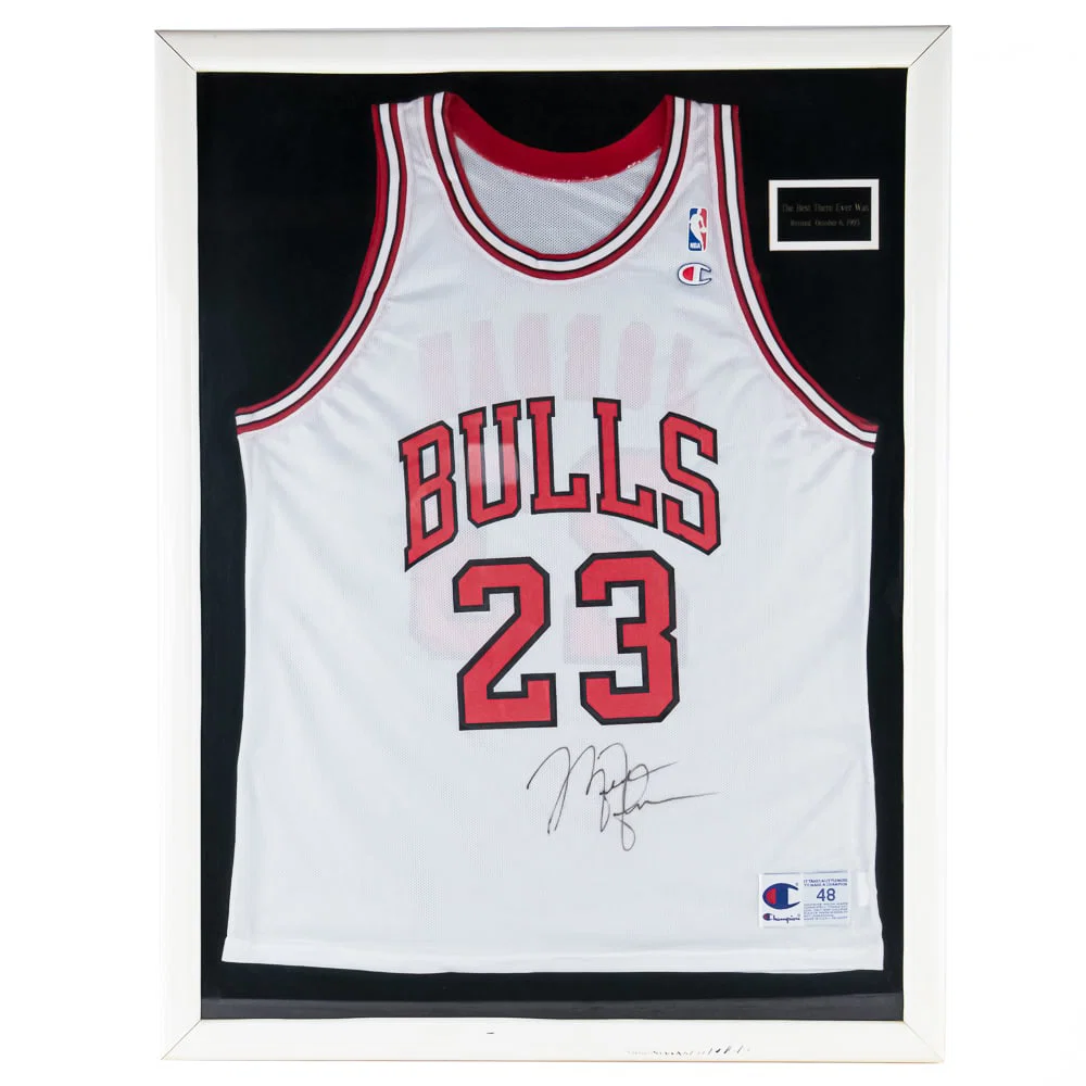 Framed Michael Jordan Autographed Bulls Jersey/COA