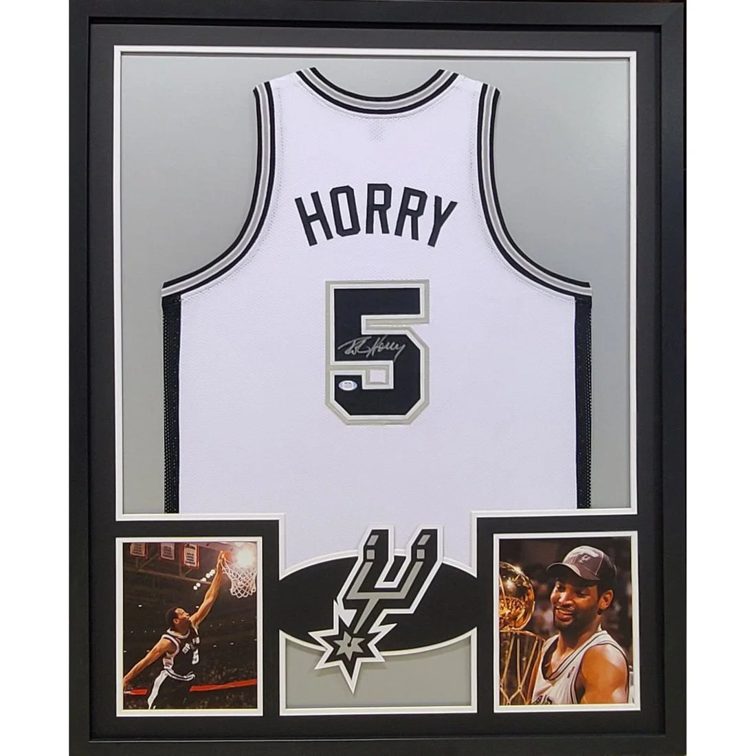 Framed San Antonio Spurs Jersey Signed by Robert Horry PSA DNA Authenticated
