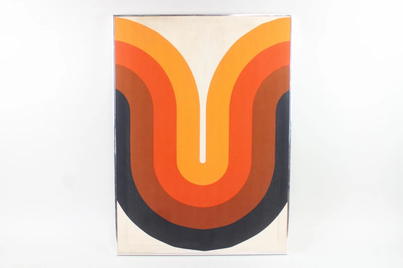 Framed Verner Panton Wall Hanging Textile Art