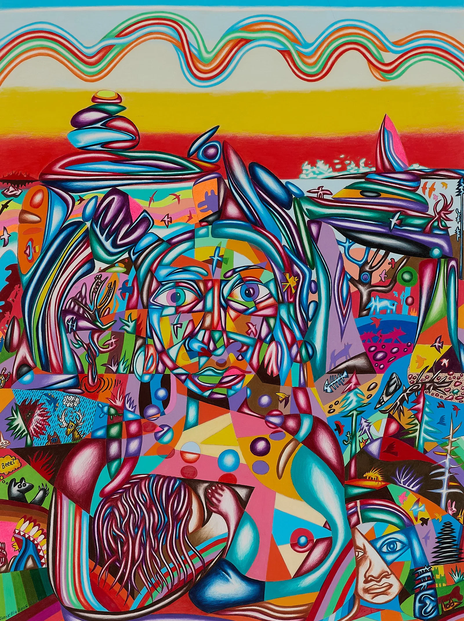 Frank Big Bear "Mother & Child" Drawing 2015