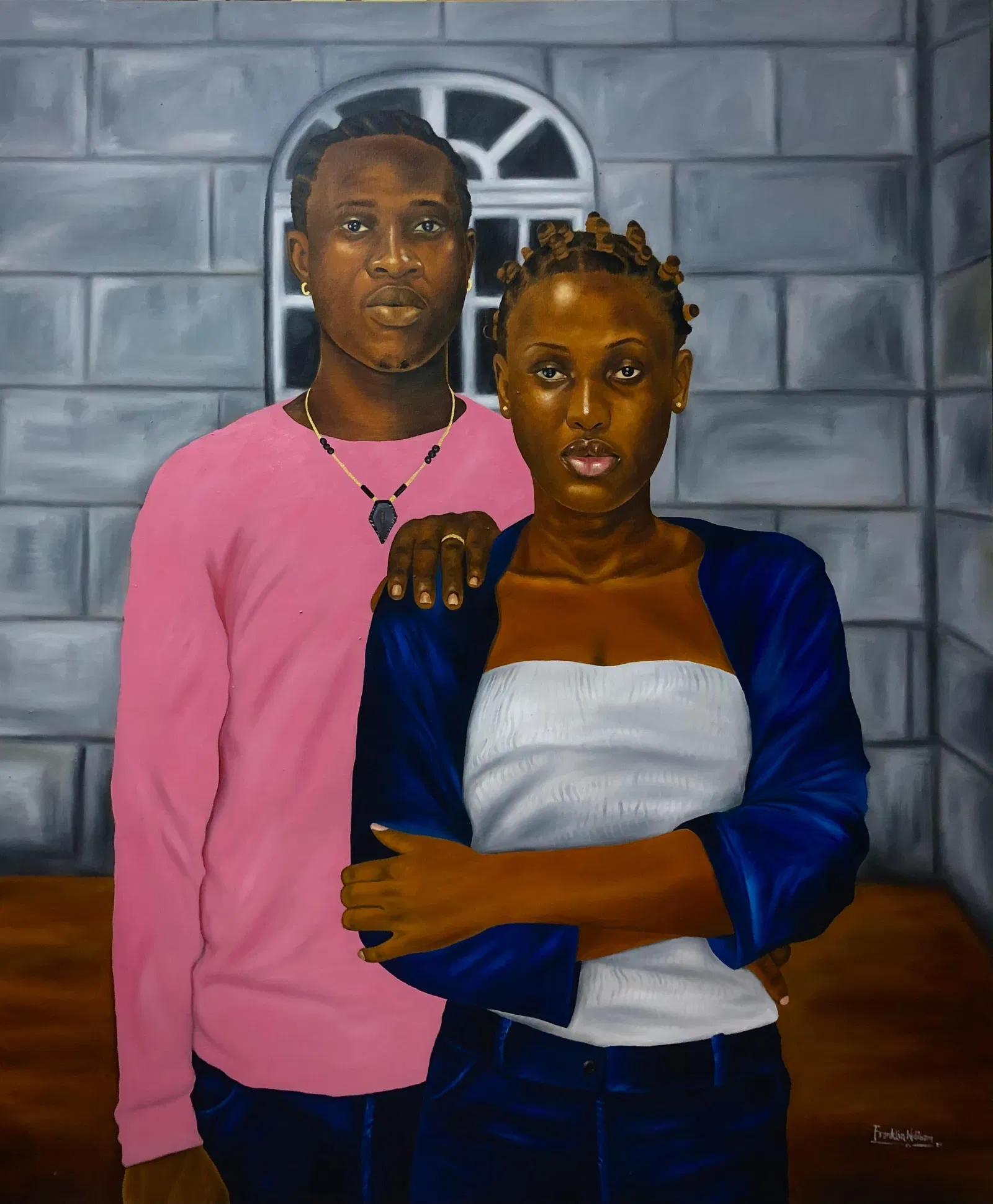 Franklin Ndibam, We Belong Together - 21st Century, Contemporary, Figurative, Couples, Love, 2024