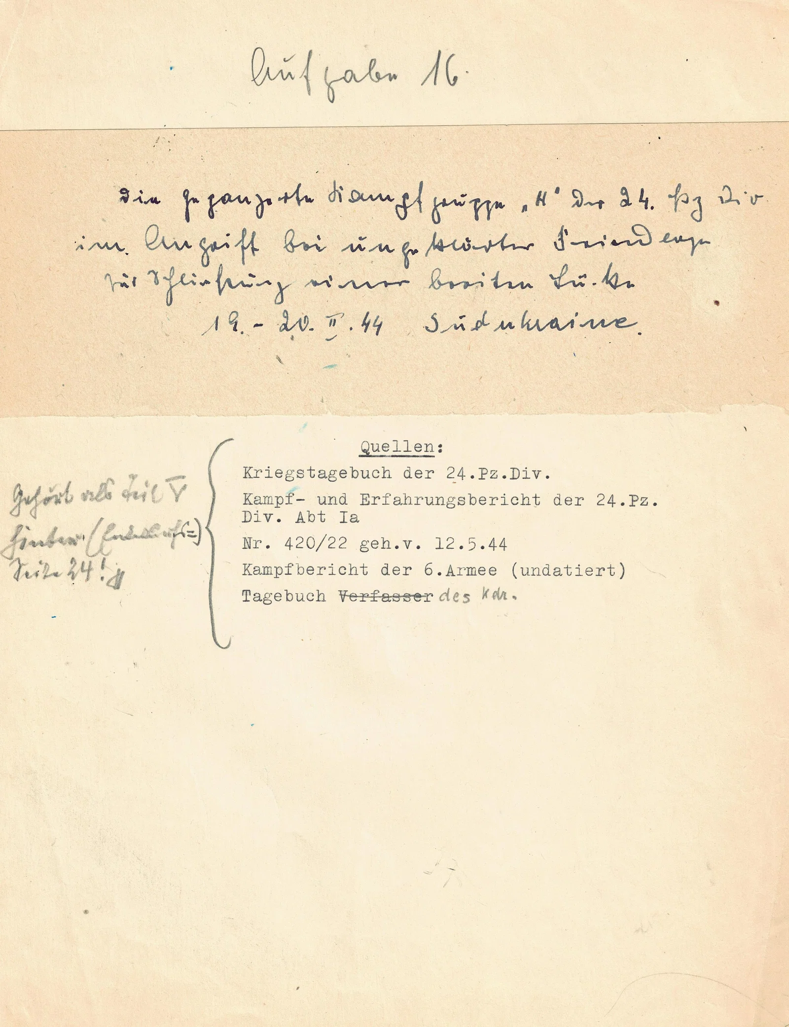 FRANZ HALDER’S DRAFT ANALYSIS OF THE COLLAPSE OF GERMAN DEFENSES ON THE DNEIPER