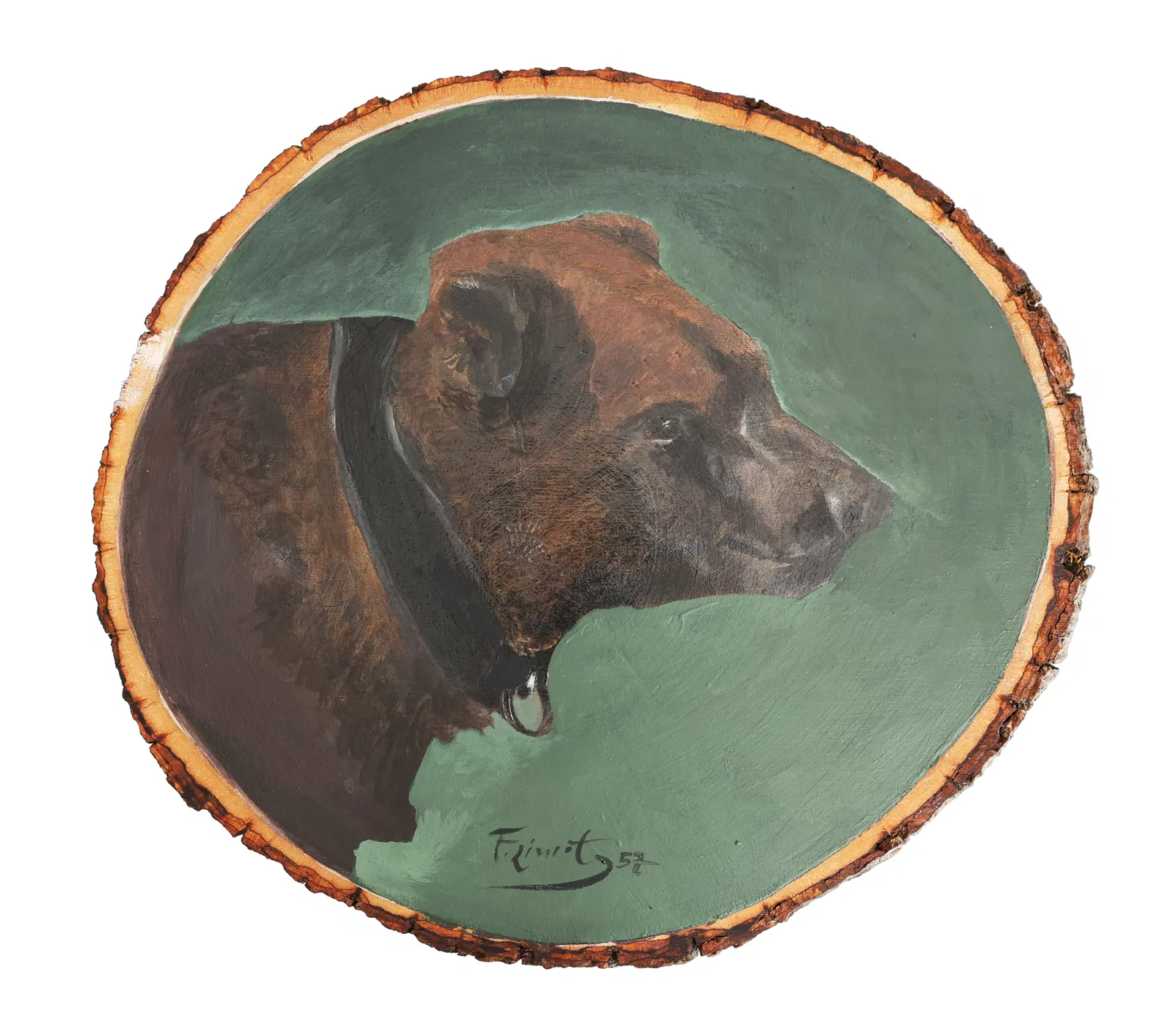 Fred Lincot, Bear Cub, 1957, Oil on wood panel