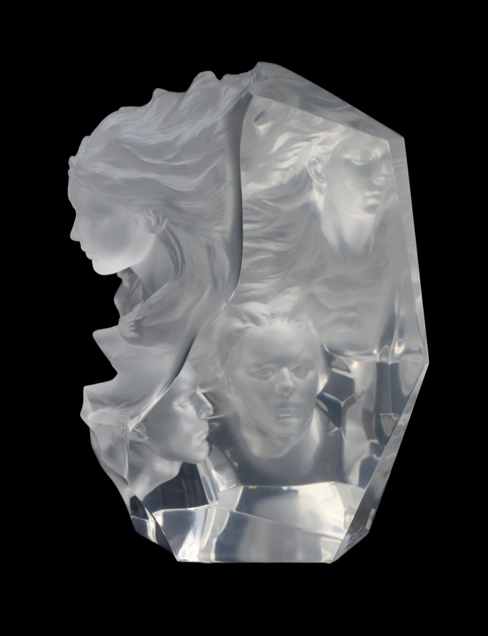 Frederic Hart, Acrylic Sculpture of Female Bust "Appassionata" 16 1/2"h x 15"w x 7"d, Good