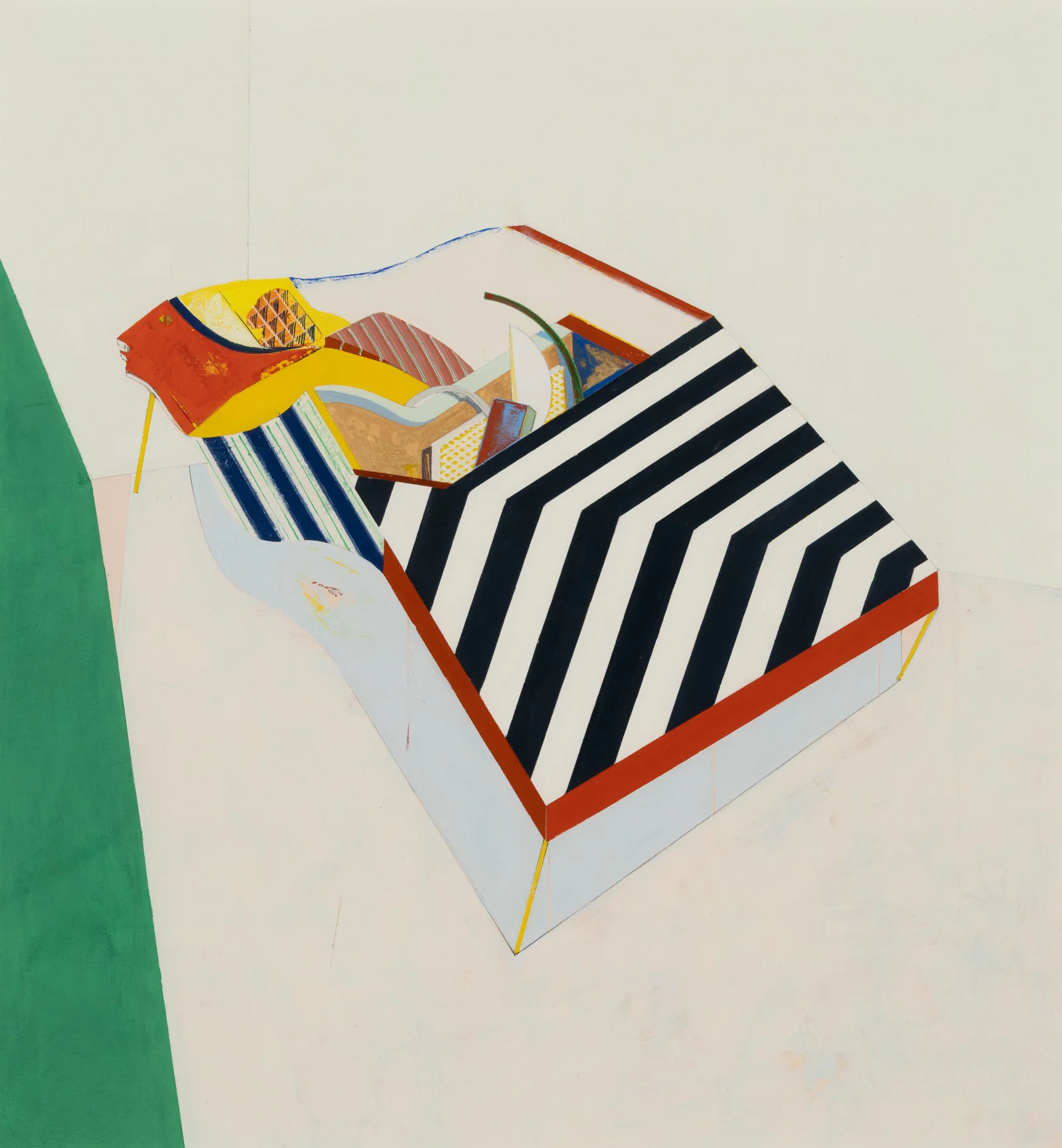 Frederick Lynch (Am. 1935-2016), Abstract Piano , Tempura on paper, framed under glass