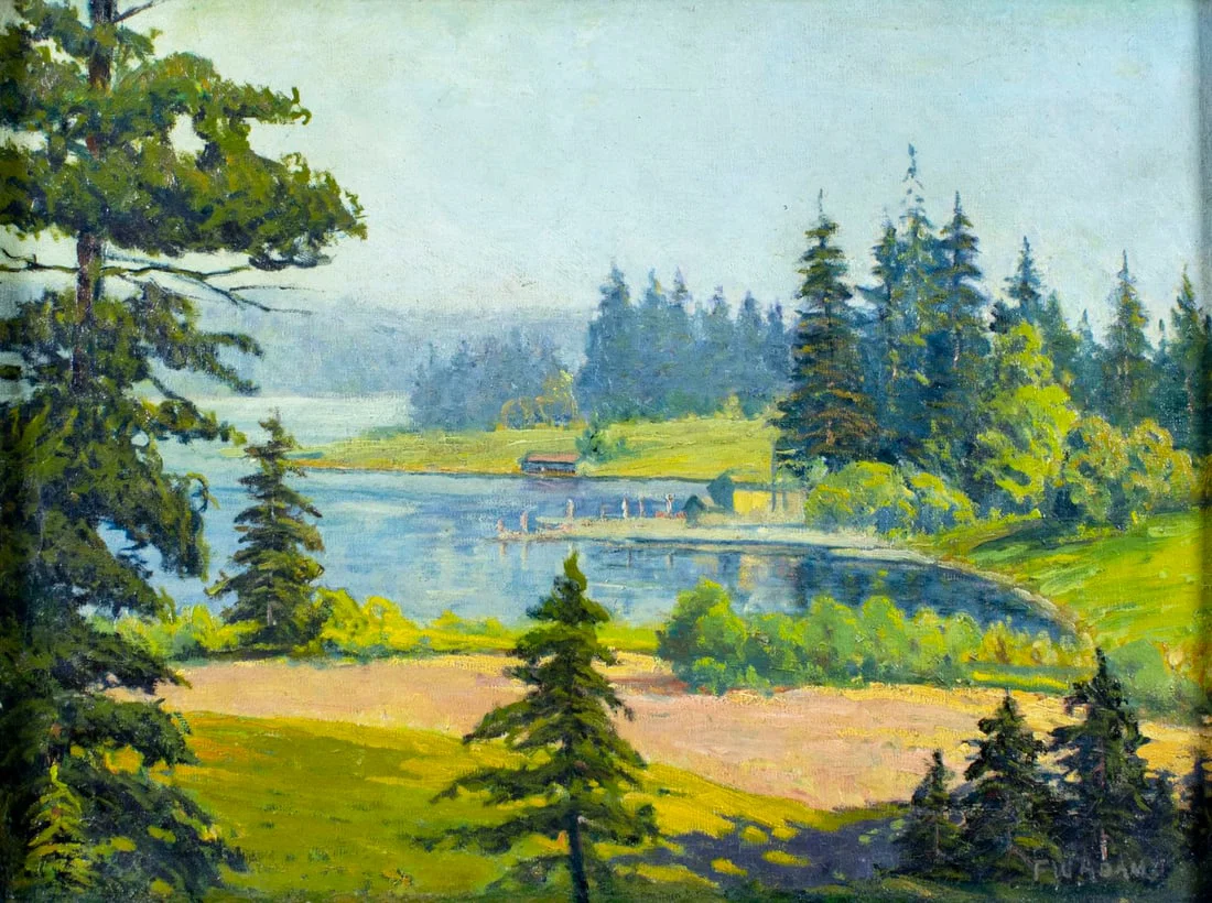 Frederick W Adams (Canada,1880-?) oil painting