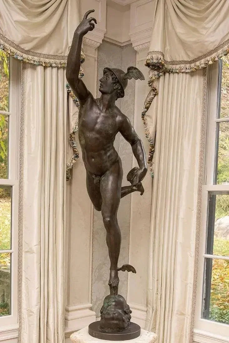 French Artist, Life-Size Statue of Hermes