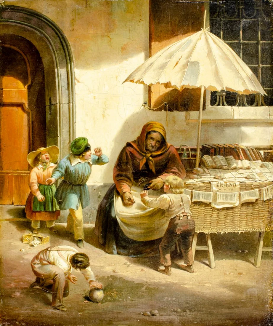 Friedrich Sturm (Austria,1822-1898) oil painting antique